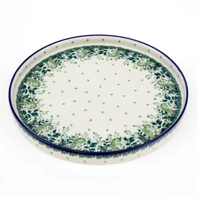Talerz płytki z wysokim rantem E93 25,5 cm <br> 2206X Zielone paprocie